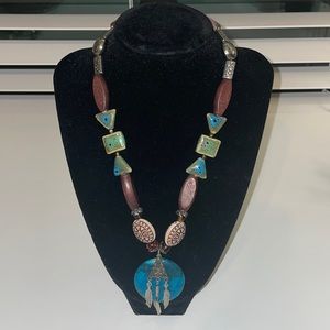 Custom Beaded Ceramic & Wood Necklace